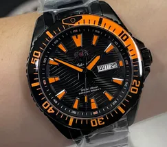 Orient 3 Estrelas Automático Sports Sea IPBlack YN6PP012 Preto - imagem 6