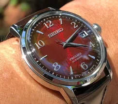 Seiko Presage Cocktail Time SRPE41J1 Negroni Vermelho | Taniguchi Relógios - imagem 6