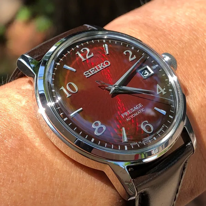 Seiko Presage Cocktail Time SRPE41J1 Negroni Vermelho | Taniguchi Relógios