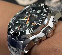 Orient Solartech Cronografo Diver Sports Sea MBSSC260 Preto - imagem 4