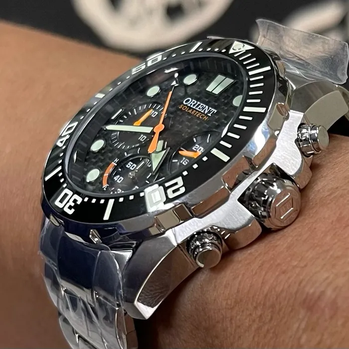 Orient Solartech Cronografo Diver Sports Sea MBSSC260 Preto