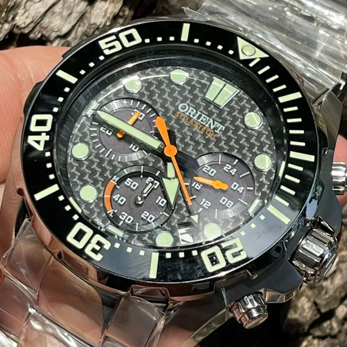 Orient Solartech Cronografo Diver Sports Sea MBSSC260 Preto