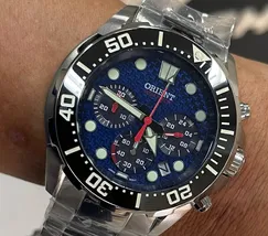 Orient Solartech Cronografo Diver Sports Sea MBSSC260 Azul - imagem 1