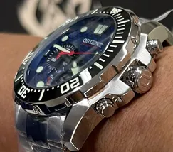 Orient Solartech Cronografo Diver Sports Sea MBSSC260 Azul - imagem 4