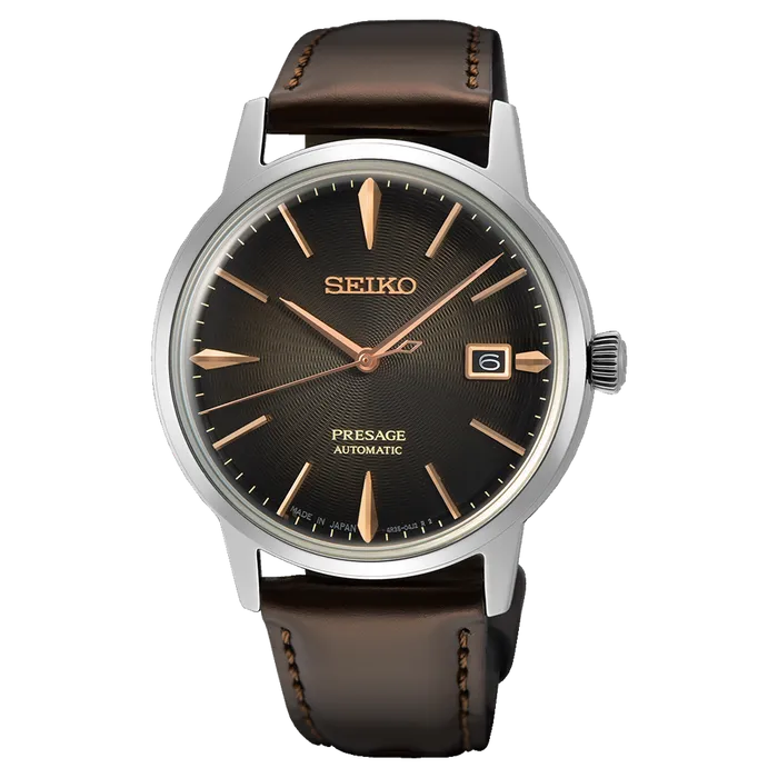 Seiko Presage Cocktail Time SRPJ17 Irish Coffee Marrom | Taniguchi Relógios