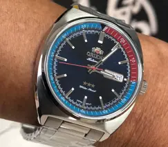 Orient 3 EStrelas Automático Classico F49ss032 Azul - imagem 1