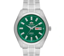 Orient 3 EStrelas Automático classico 469SS075F Verde - imagem 2