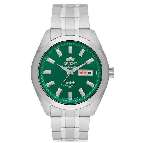 Orient 3 EStrelas Automático classico 469SS075F Verde