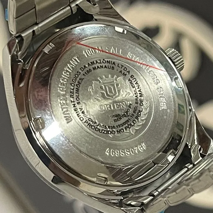 Orient 3 EStrelas Automático classico 469SS076F Grafite