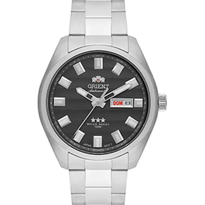 Orient 3 EStrelas Automático classico 469SS076F Grafite