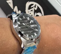 Orient 3 EStrelas Automático classico 469SS076F Grafite - imagem 3