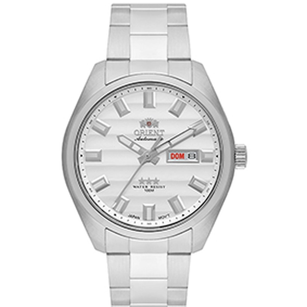 Orient 3 EStrelas Automático classico 469SS076NH Branco