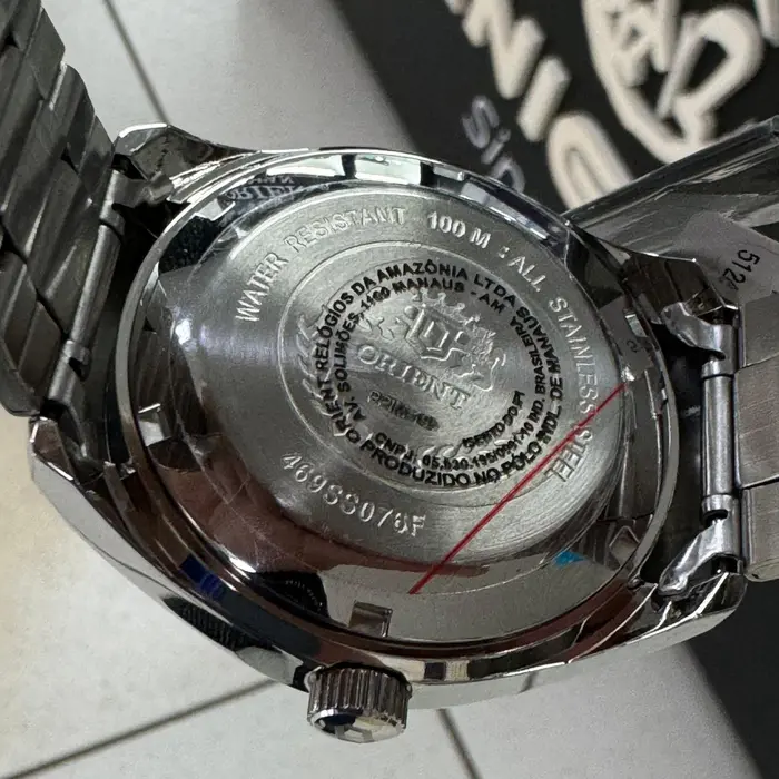 Orient 3 EStrelas Automático classico 469SS076NH Branco