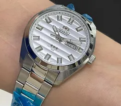 Orient 3 EStrelas Automático classico 469SS076NH Branco - imagem 5