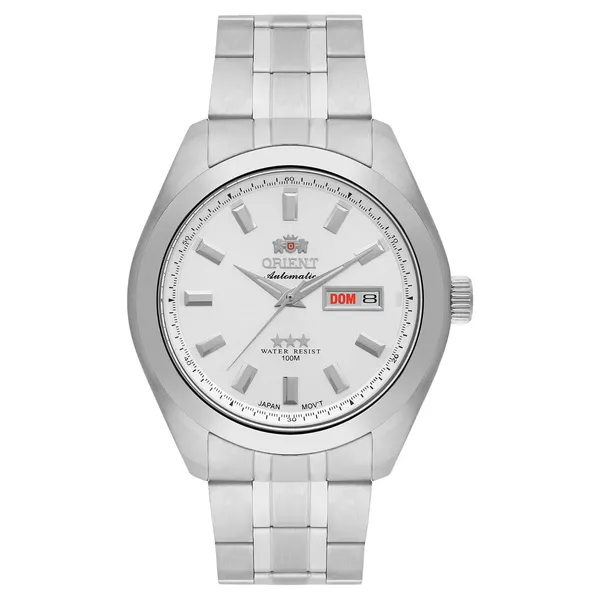 Orient 3 EStrelas Automático classico 469SS075NH Branco