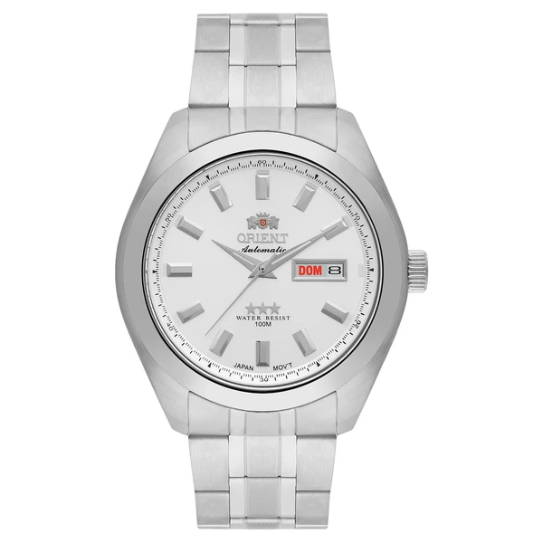 Orient 3 EStrelas Automático classico 469SS075NH Branco