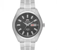Orient 3 EStrelas Automático classico 469SS075NH Grafite - imagem 2