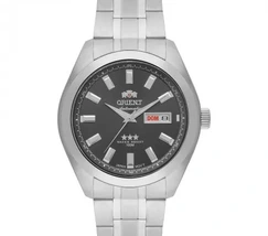 Orient 3 EStrelas Automático classico 469SS075NH Grafite - imagem 2