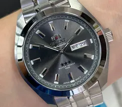 Orient 3 EStrelas Automático classico 469SS075NH Grafite - imagem 1