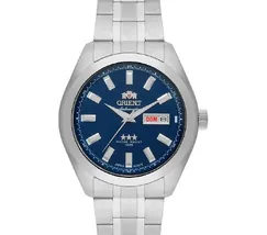 Orient 3 EStrelas Automático classico 469SS075NH Azul - imagem 2
