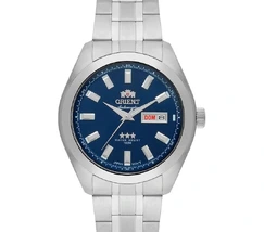 Orient 3 EStrelas Automático classico 469SS075NH Azul - imagem 2