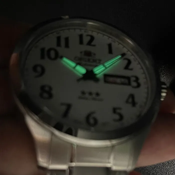 Orient 3 EStrelas Automático classico 469SS074F Branco