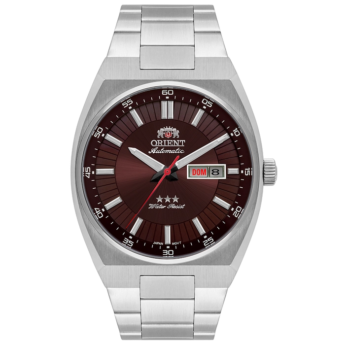 Orient 3 EStrelas Automático classico 469SS087NH Marrom