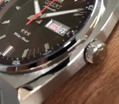 Orient 3 EStrelas Automático classico 469SS087NH Marrom - imagem 5