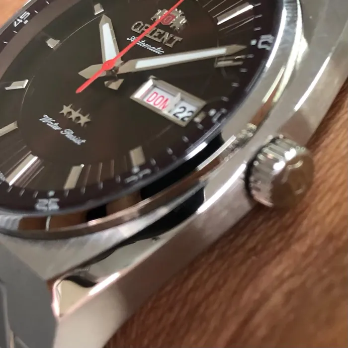 Orient 3 EStrelas Automático classico 469SS087NH Marrom