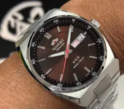 Orient 3 EStrelas Automático classico 469SS087NH Marrom - imagem 1