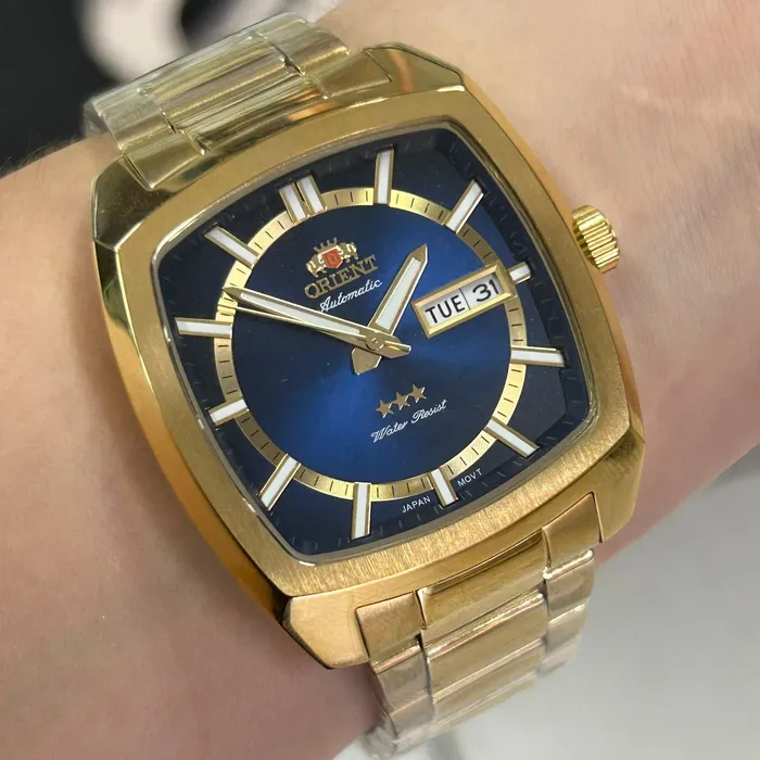 Orient 3 EStrelas Automático Classico IPGold F49GG031 Azul