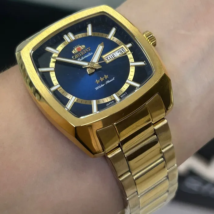 Orient 3 EStrelas Automático Classico IPGold F49GG031 Azul