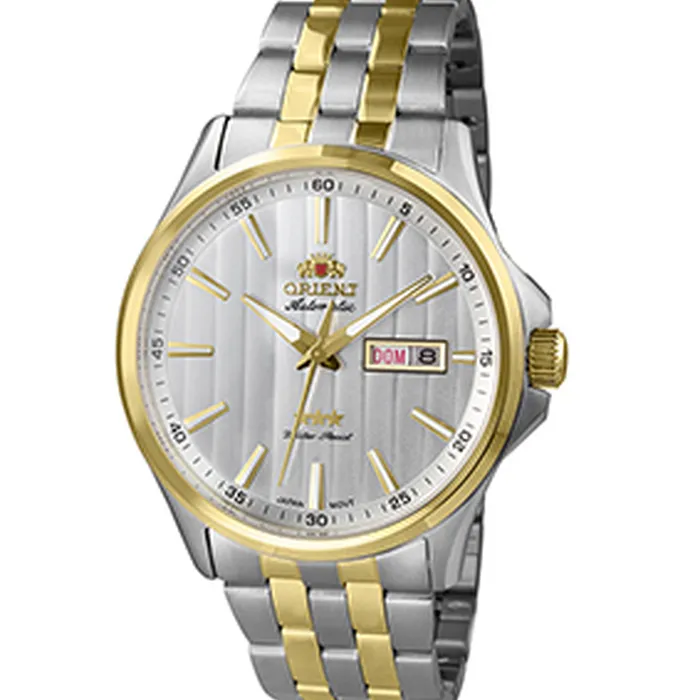 Orient 3 EStrelas Automático classico Misto 469TT043NH Branco