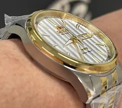 Orient 3 EStrelas Automático classico Misto 469TT043NH Branco - imagem 4