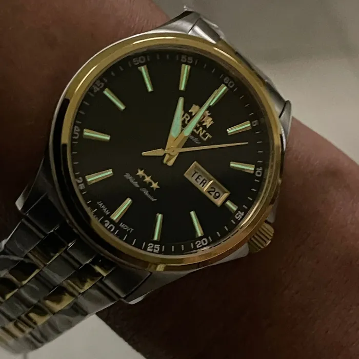 Orient 3 EStrelas Automático classico Misto 469TT043NH Preto