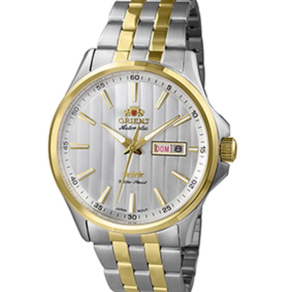 Orient 3 EStrelas Automático classico Misto 469TT043F Branco