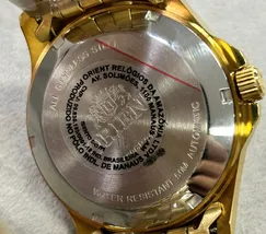 Orient 3 EStrelas Automático classico IPGold 469GP043NH Branco - imagem 7