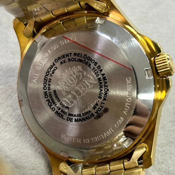 Orient 3 EStrelas Automático classico IPGold 469GP043NH Branco