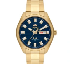 Orient 3 EStrelas Automático classico IPGold 469GP076F Azul - imagem 2