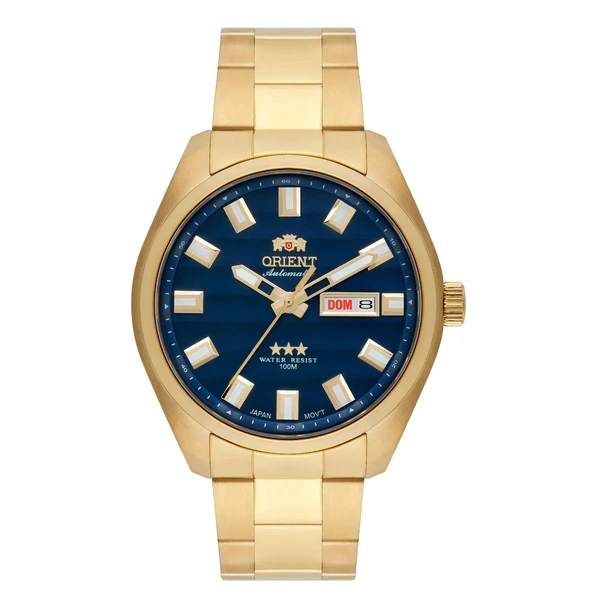 Orient 3 EStrelas Automático classico IPGold 469GP076F Azul