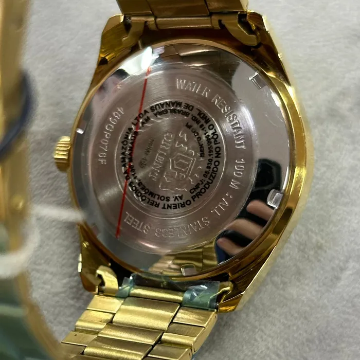 Orient 3 EStrelas Automático classico IPGold 469GP076F Azul