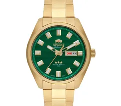 Orient 3 EStrelas Automático classico IPGold 469GP076F verde - imagem 2