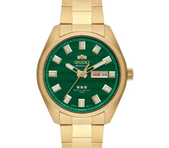 Orient 3 EStrelas Automático classico IPGold 469GP076F verde - imagem 2