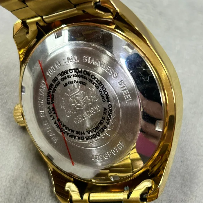 Orient 3 EStrelas Automático classico IPGold 469GP076F verde