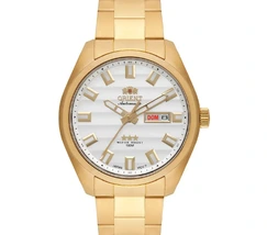 Orient 3 EStrelas Automático classico IPGold 469GP076NH Branco - imagem 2