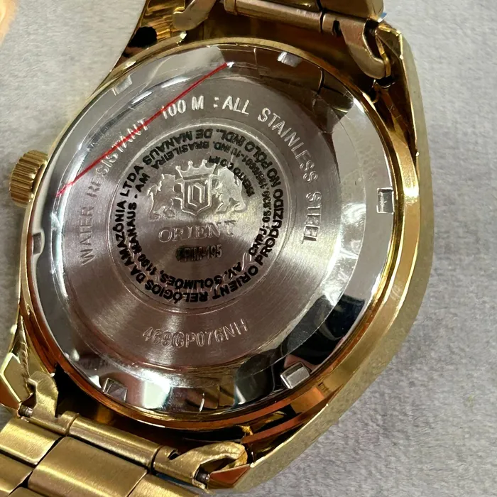 Orient 3 EStrelas Automático classico IPGold 469GP076NH Branco