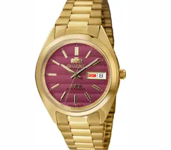 Orient 3 EStrelas Automático classico IPGold 469WC2NH vermelho - imagem 2
