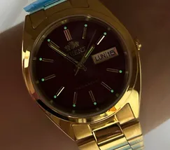 Orient 3 EStrelas Automático classico IPGold 469WC2NH vermelho - imagem 6