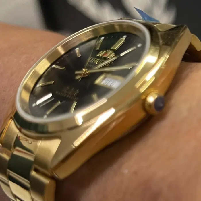 Orient 3 EStrelas Automático classico IPGold 469WC2F Preto