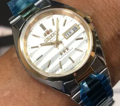 Orient 3 EStrelas Automático classico Misto 469WC1F Branco - imagem 1